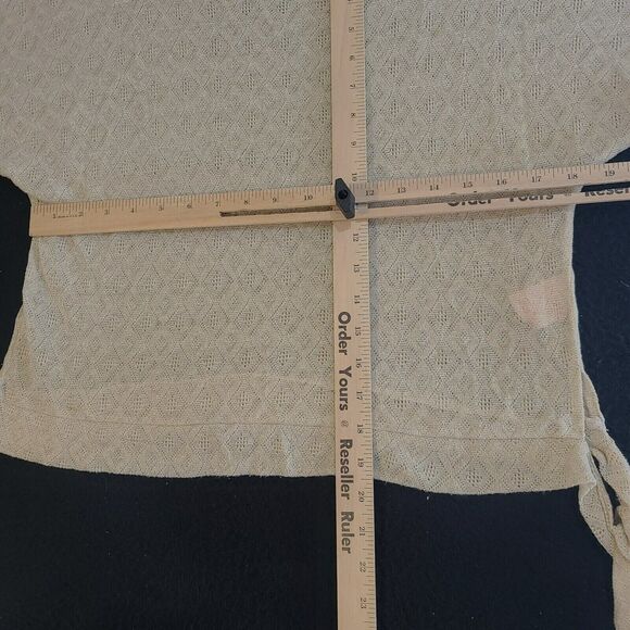 Hearts Of Palm Womens Top Light Tan Size PM Polyester Blend Pullover Sheer - Picture 3 of 12